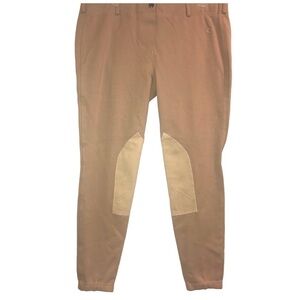 Horze Riding Breeches Equestrian Pull On Pant Leather Knee Patches Woman’s 34